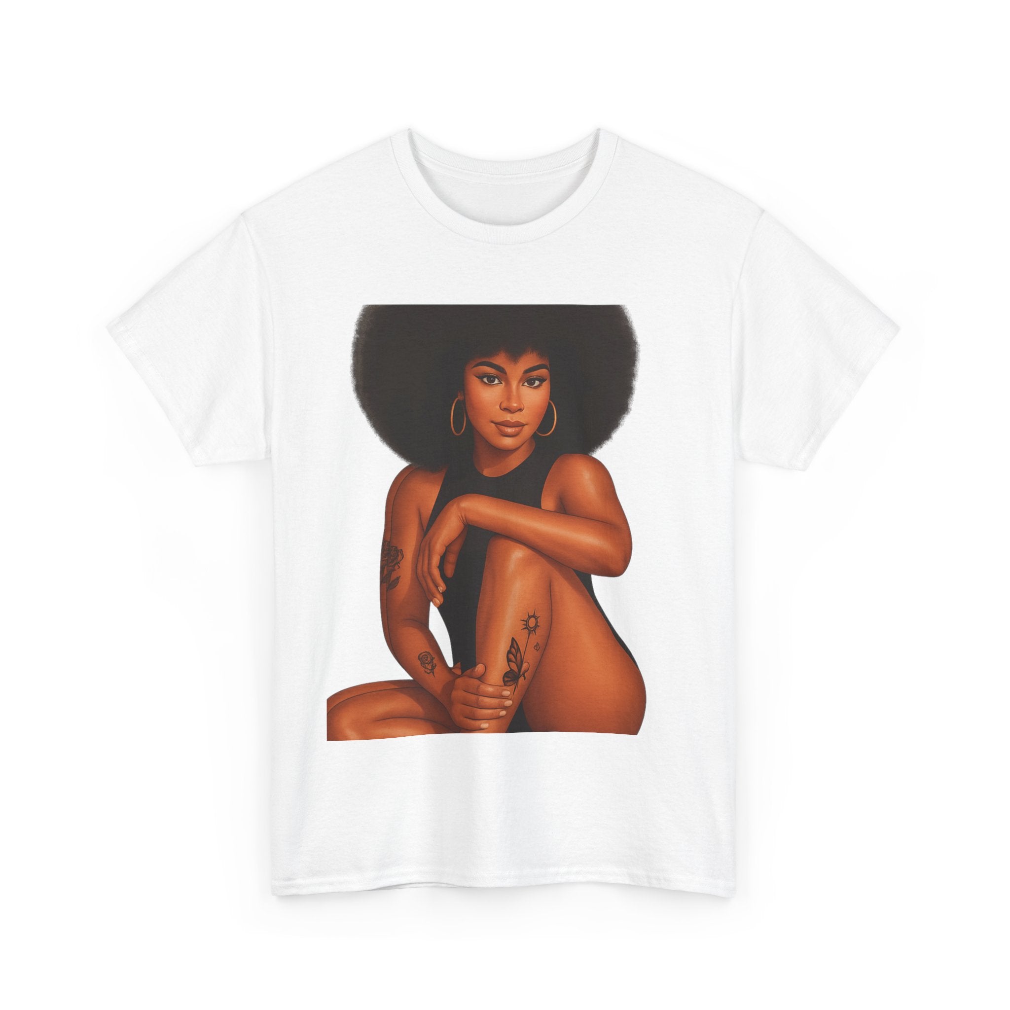 Empowering Art Tee - Celebrate Self-Love, Black History, Feminism, Body Positivity, Unisex Heavy Cotton Shirt