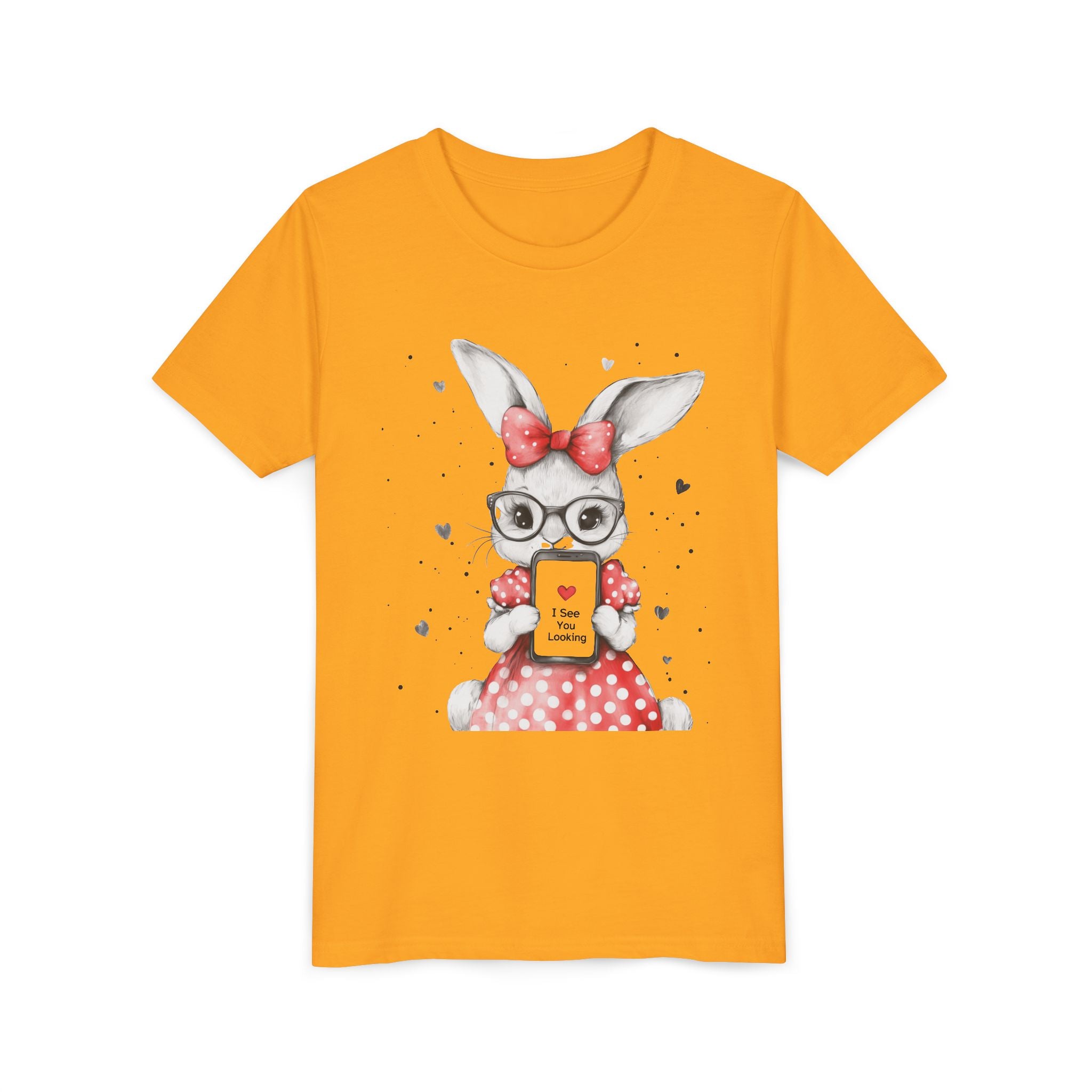 Adorable Bunny Graphic Youth Tee, Kids T-Shirt, Cute Animal Top, Spring Fashion, Easter Gift, Birthday Present
