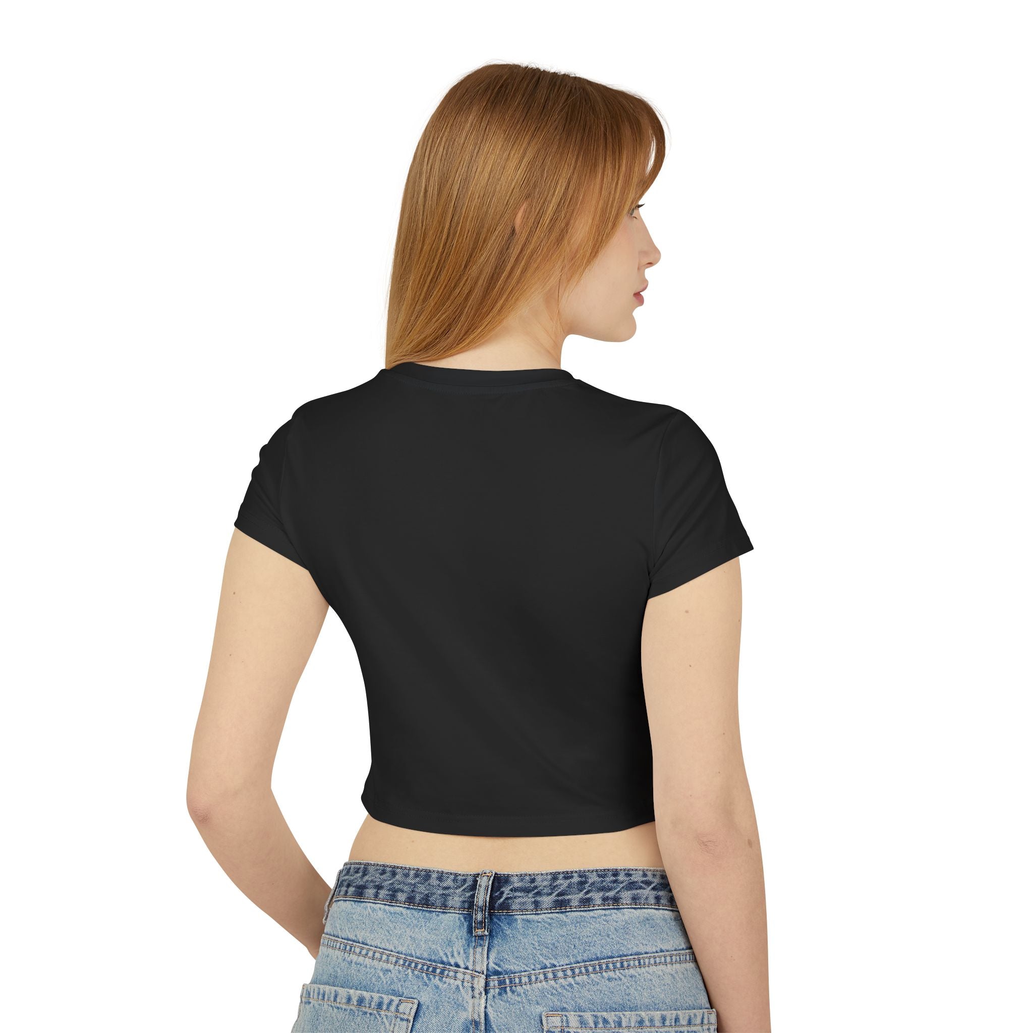 Stylish Ghost Women's Baby Tee, Cute Crop Top, Halloween Apparel, Trendy Aesthetic Shirt, Gift for Teens, Everyday Fashion