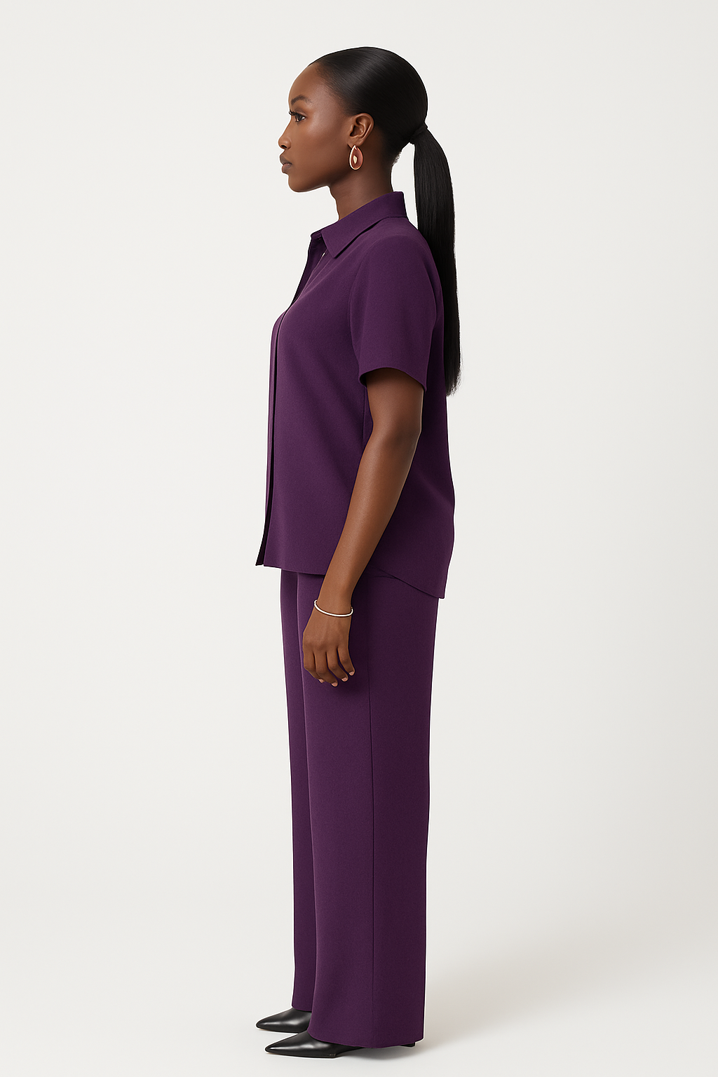 Women’s Crepe Two-Piece Set – Short & Trouser Styles