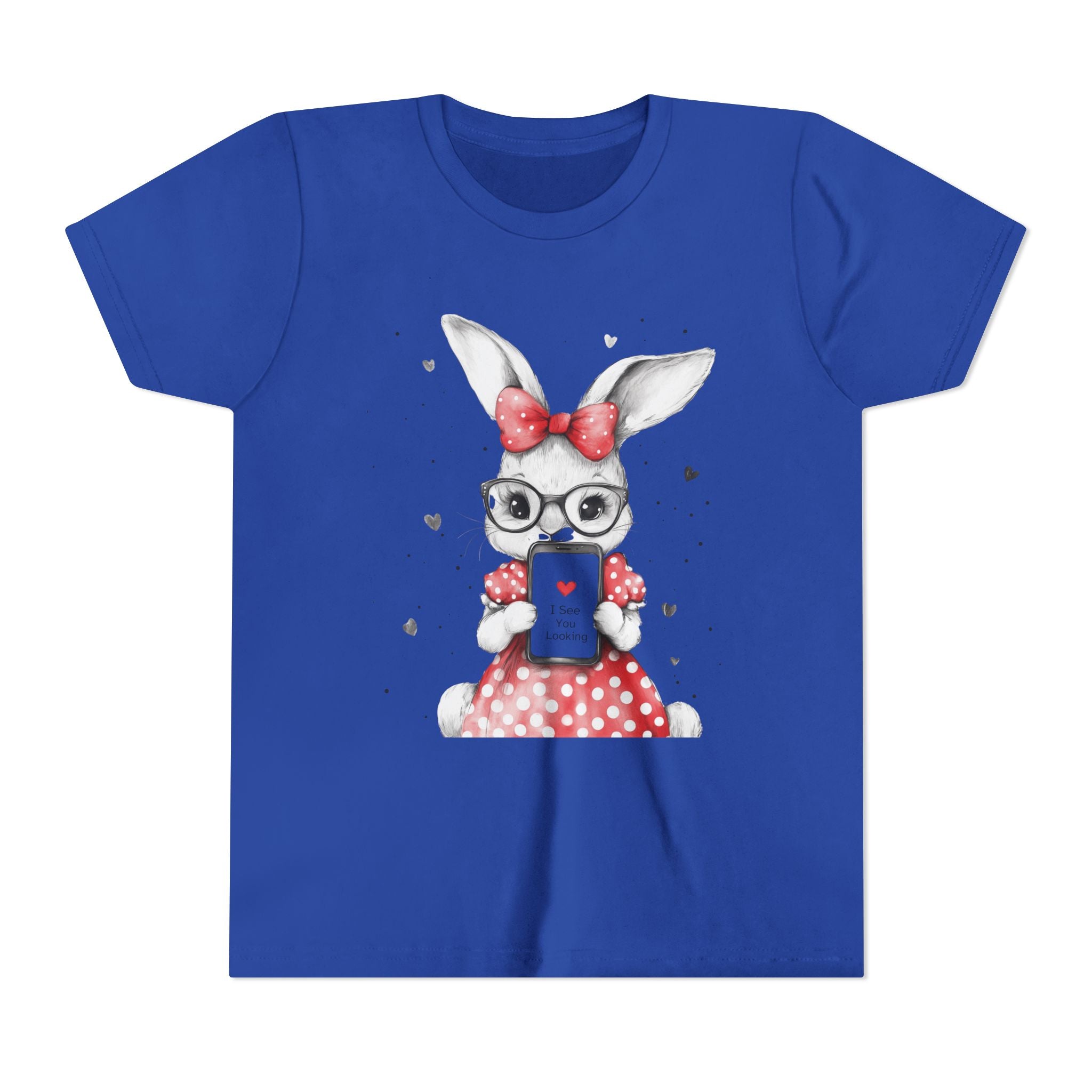 Adorable Bunny Graphic Youth Tee, Kids T-Shirt, Cute Animal Top, Spring Fashion, Easter Gift, Birthday Present