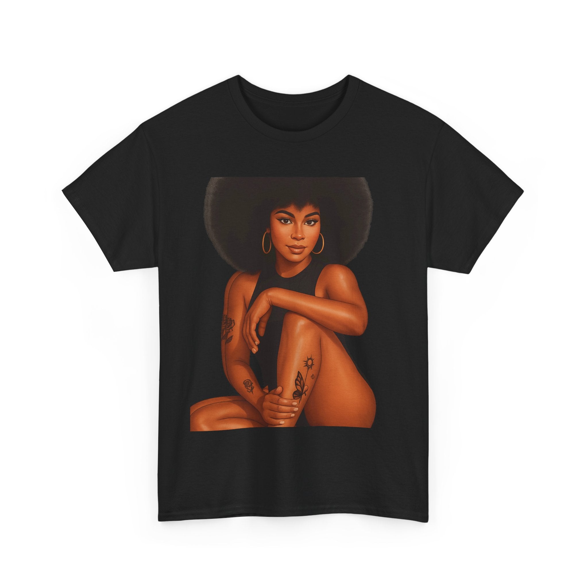 Empowering Art Tee - Celebrate Self-Love, Black History, Feminism, Body Positivity, Unisex Heavy Cotton Shirt