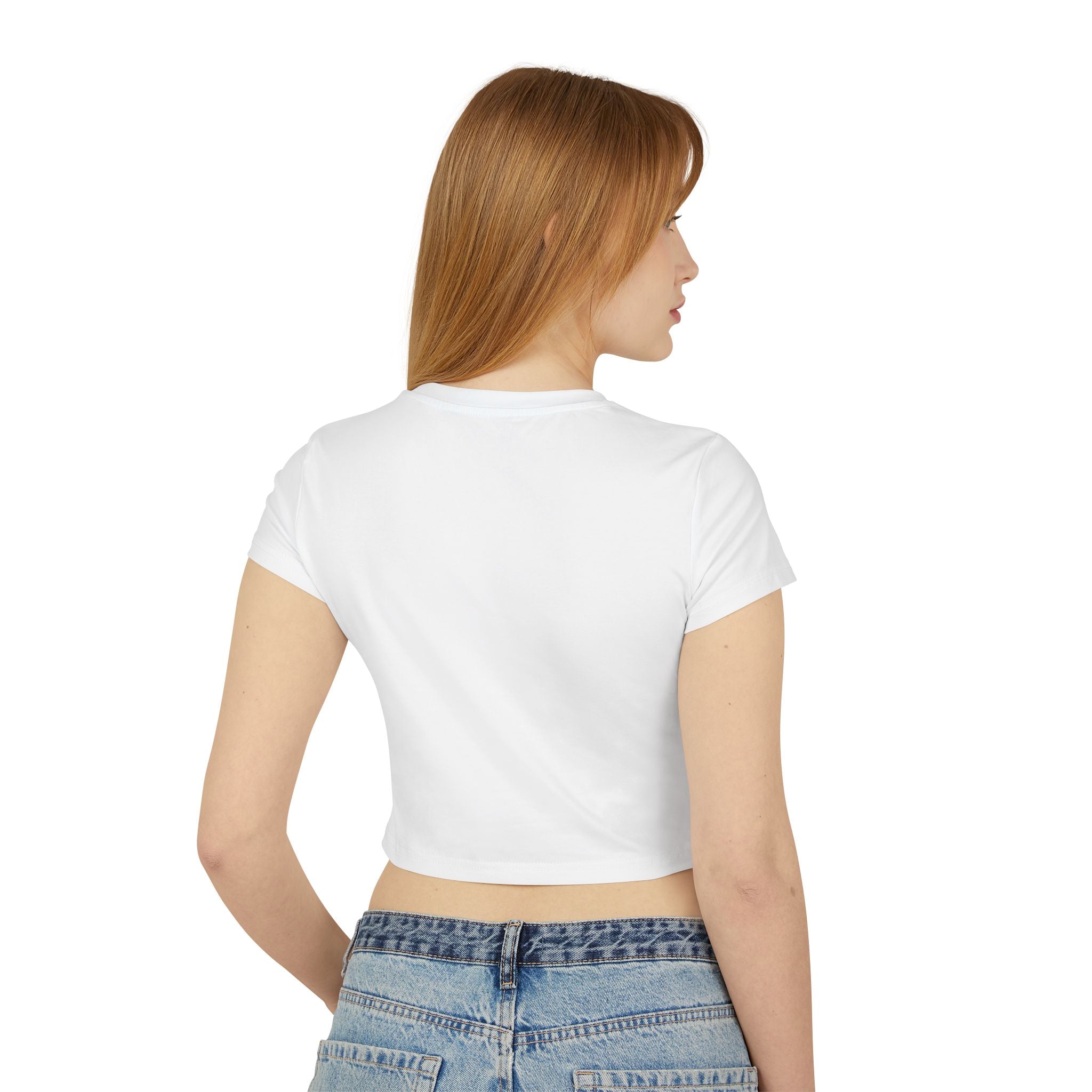 Stylish Ghost Women's Baby Tee, Cute Crop Top, Halloween Apparel, Trendy Aesthetic Shirt, Gift for Teens, Everyday Fashion
