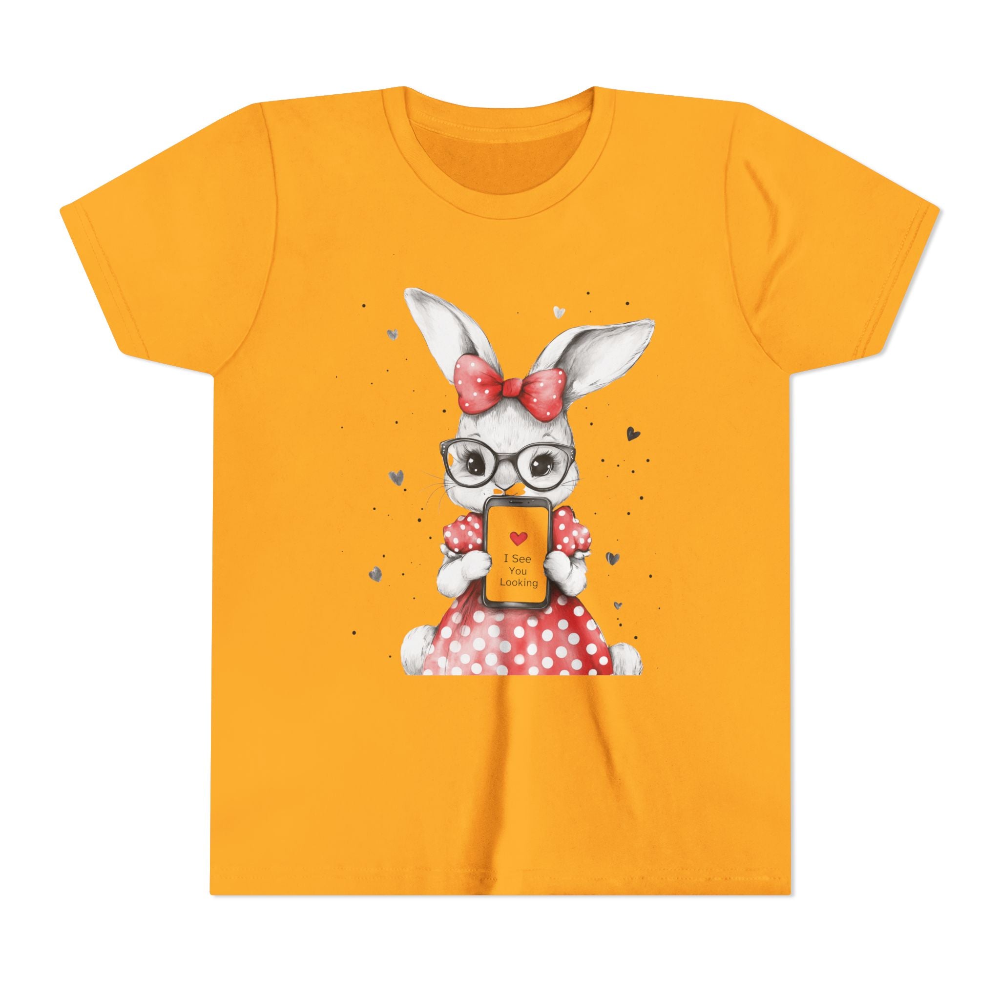 Adorable Bunny Graphic Youth Tee, Kids T-Shirt, Cute Animal Top, Spring Fashion, Easter Gift, Birthday Present
