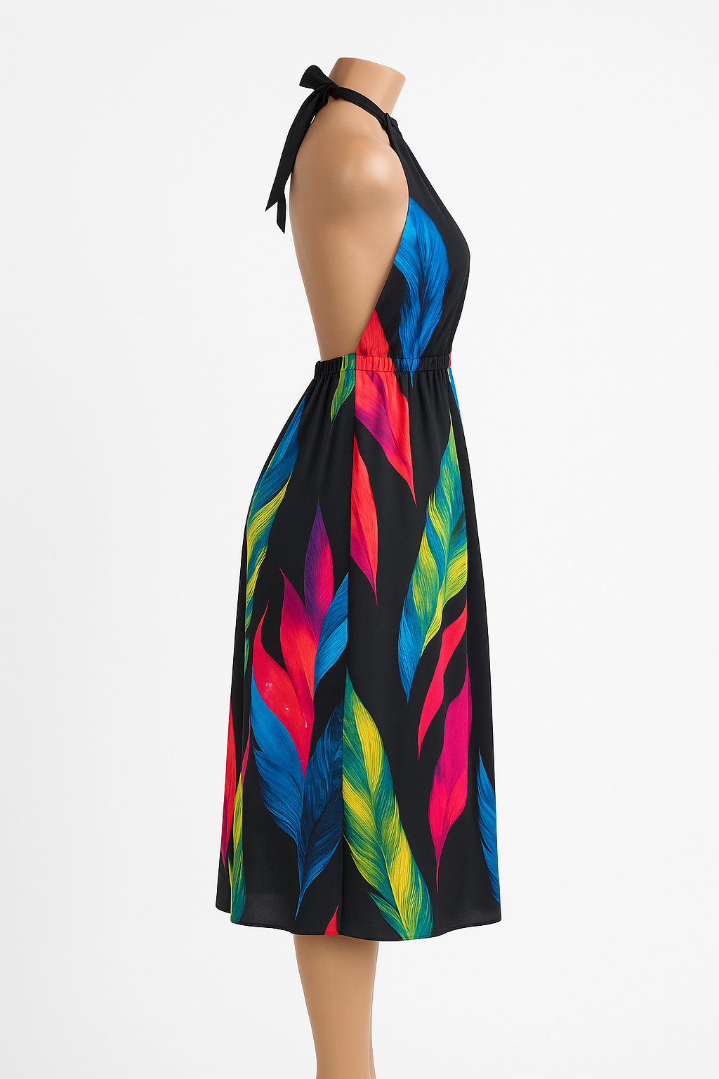 Women’s African Print Halter Maxi Dress – Vibrant Summer Style