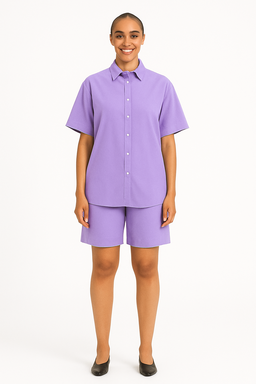 Women’s Crepe Two-Piece Set – Short & Trouser Styles