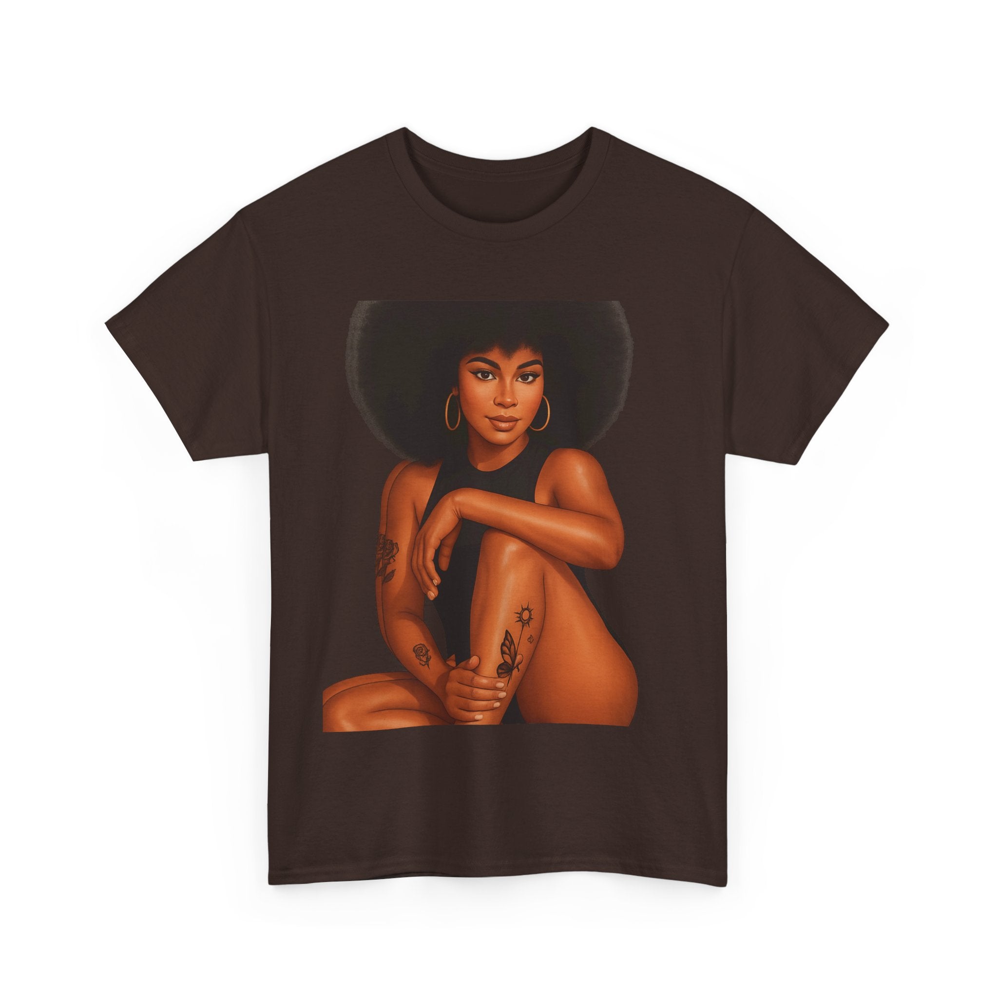 Empowering Art Tee - Celebrate Self-Love, Black History, Feminism, Body Positivity, Unisex Heavy Cotton Shirt