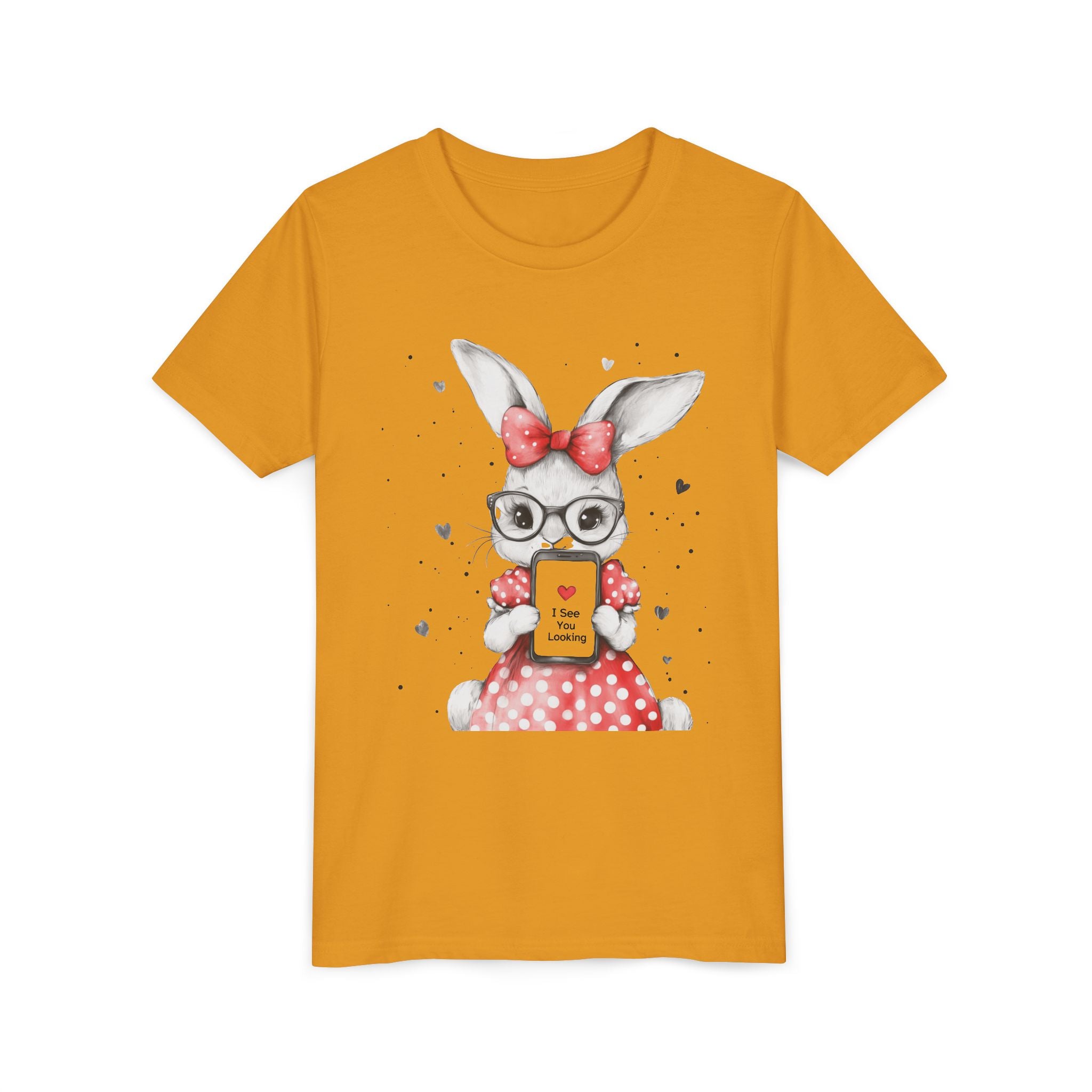 Adorable Bunny Graphic Youth Tee, Kids T-Shirt, Cute Animal Top, Spring Fashion, Easter Gift, Birthday Present