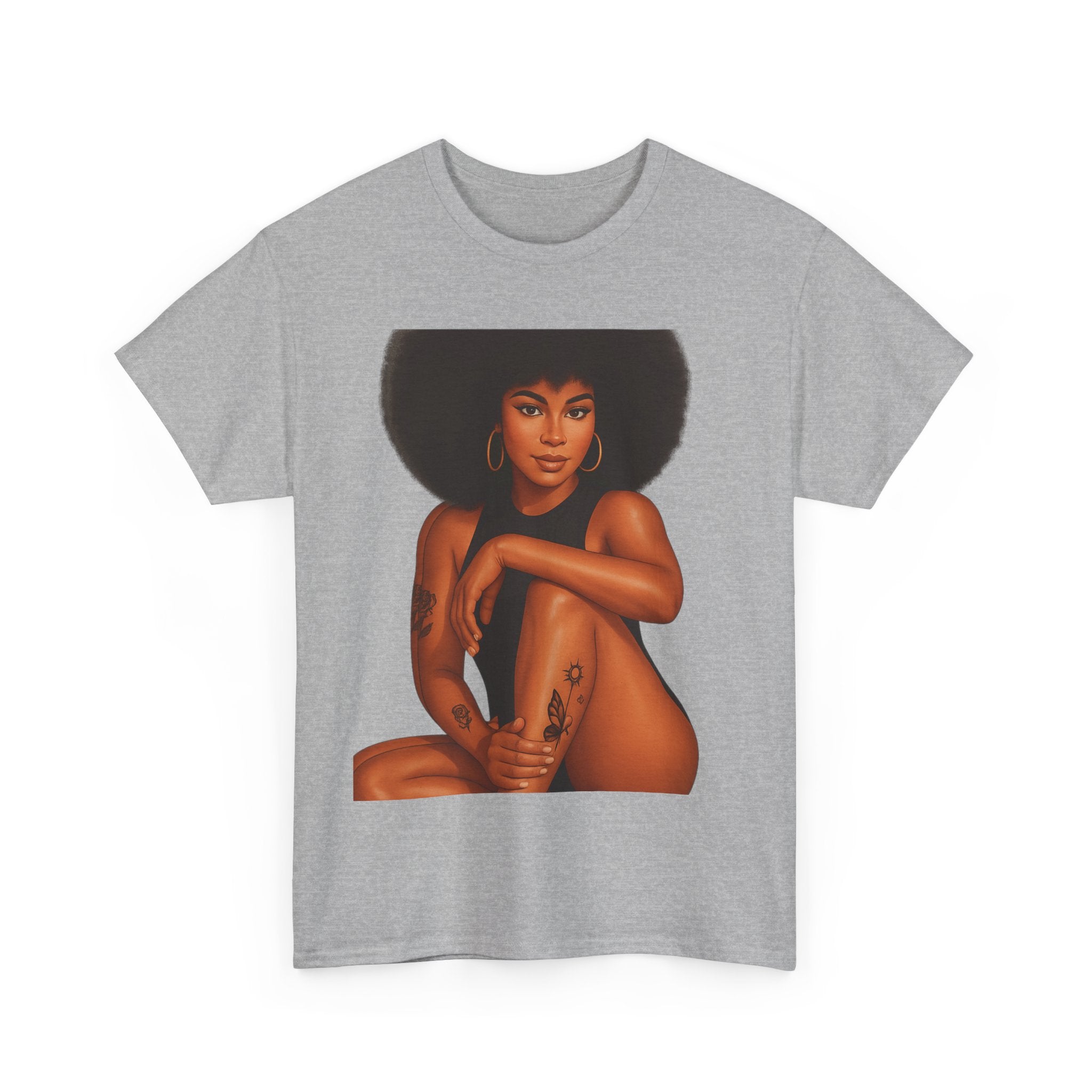 Empowering Art Tee - Celebrate Self-Love, Black History, Feminism, Body Positivity, Unisex Heavy Cotton Shirt