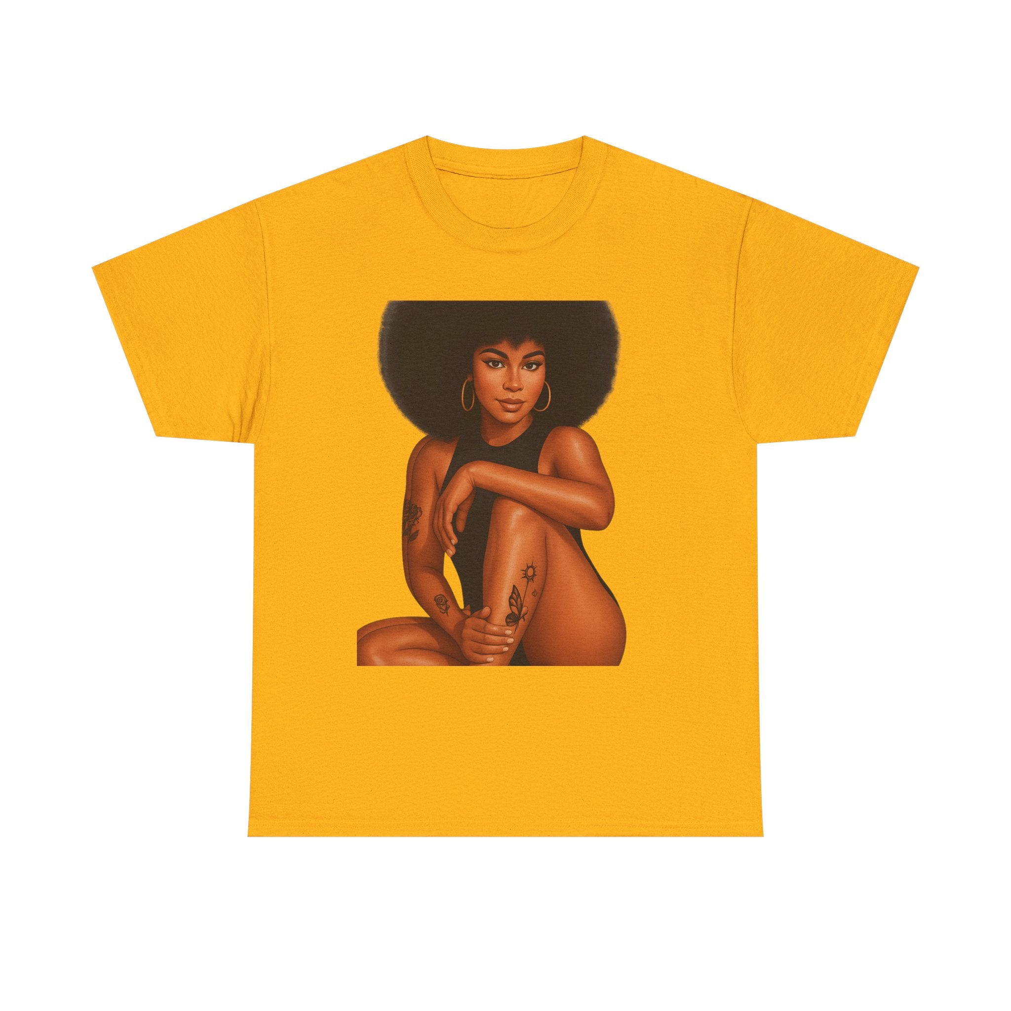 Empowering Art Tee - Celebrate Self-Love, Black History, Feminism, Body Positivity, Unisex Heavy Cotton Shirt