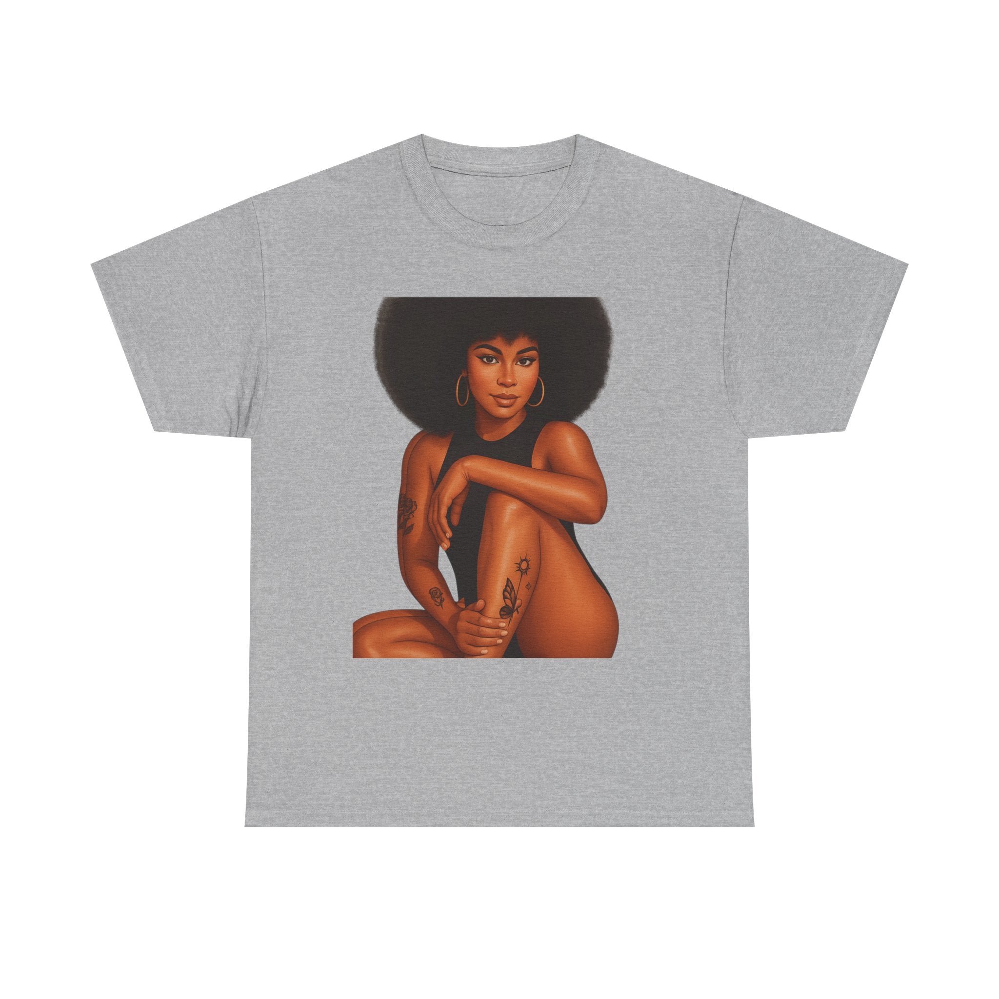 Empowering Art Tee - Celebrate Self-Love, Black History, Feminism, Body Positivity, Unisex Heavy Cotton Shirt