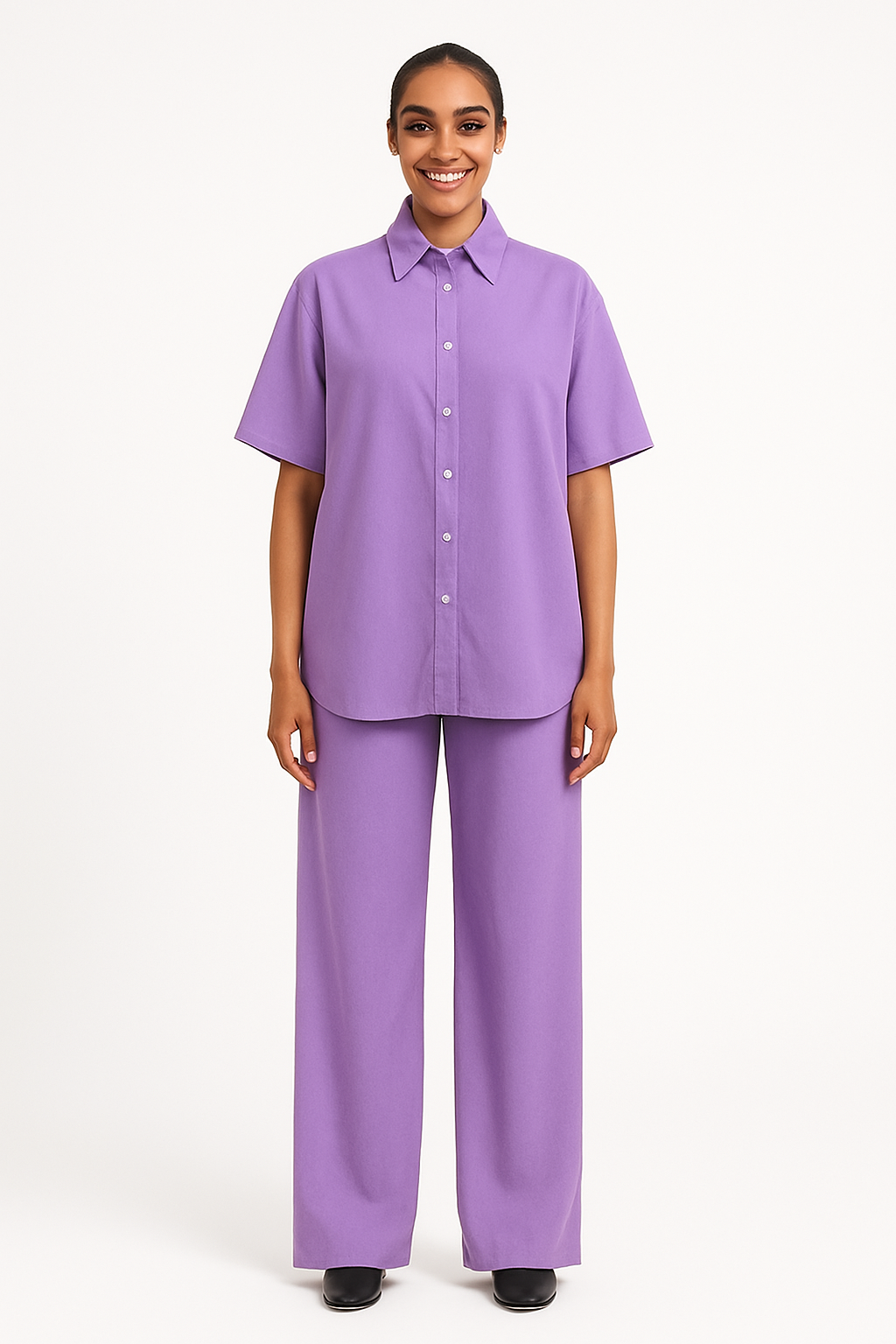 Women’s Crepe Two-Piece Set – Short & Trouser Styles