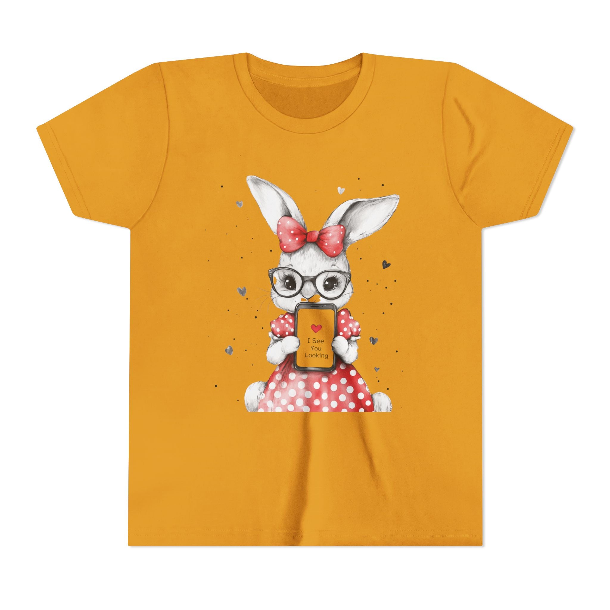 Adorable Bunny Graphic Youth Tee, Kids T-Shirt, Cute Animal Top, Spring Fashion, Easter Gift, Birthday Present