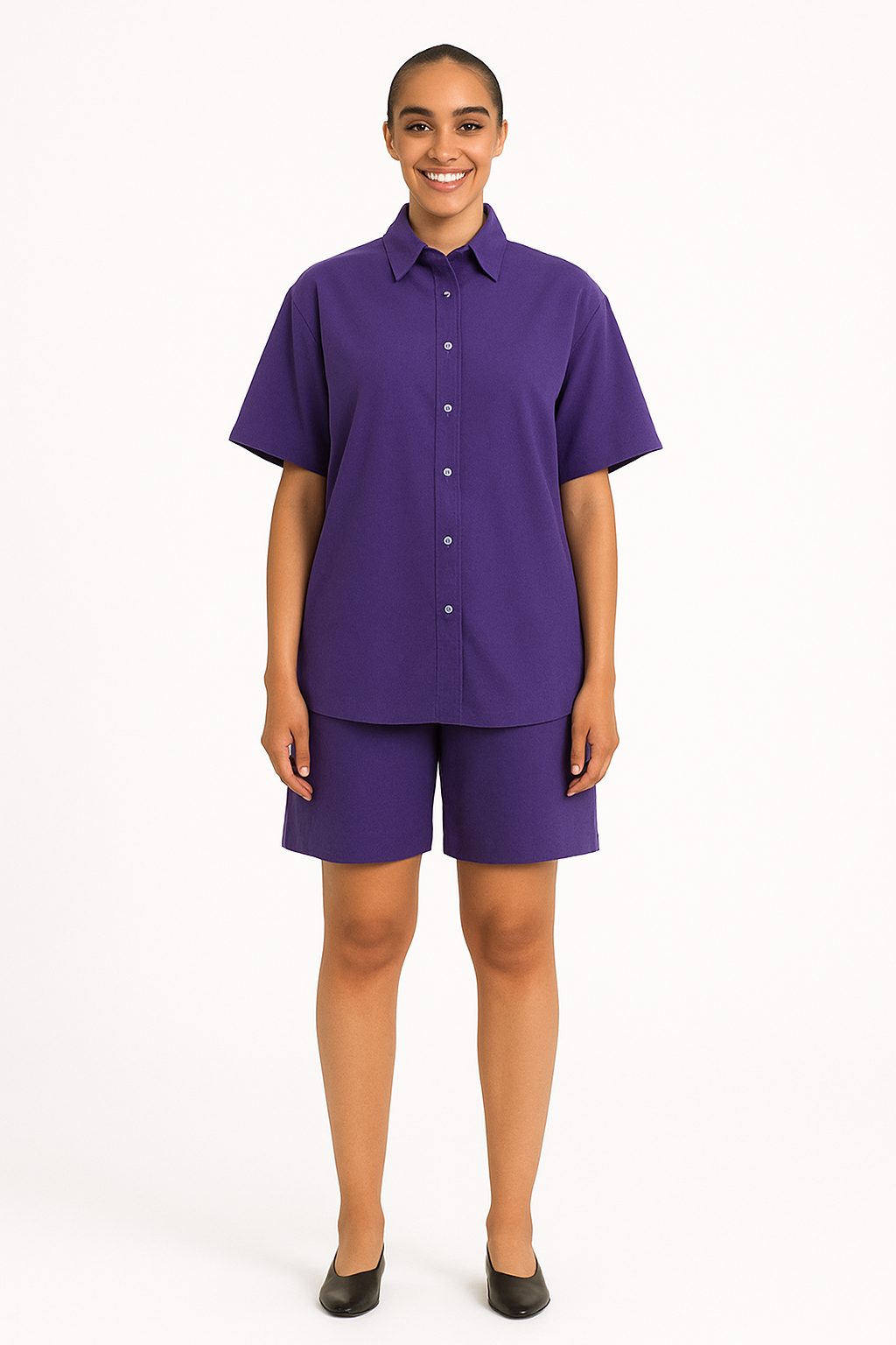 Women’s Crepe Two-Piece Set – Short & Trouser Styles