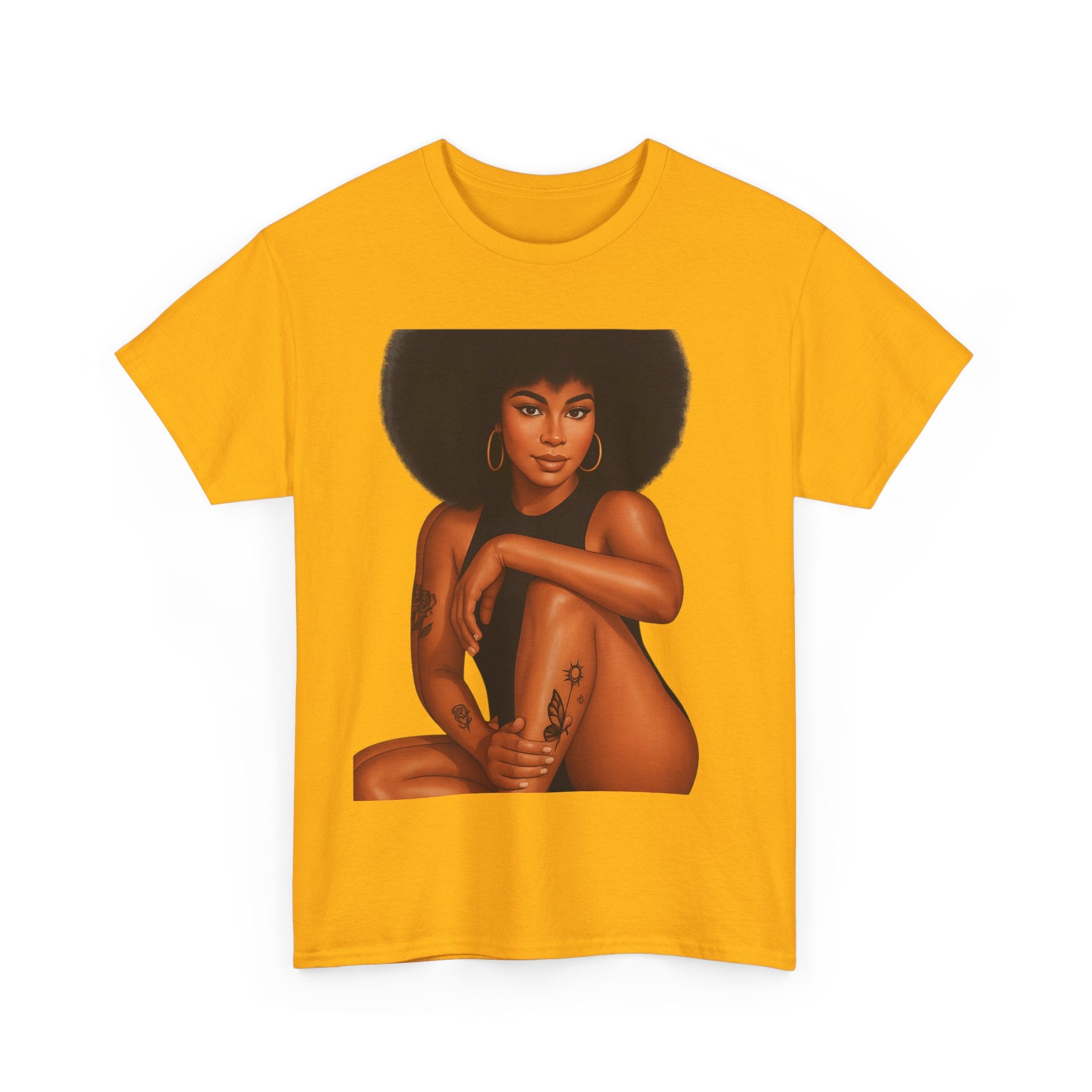 Empowering Art Tee - Celebrate Self-Love, Black History, Feminism, Body Positivity, Unisex Heavy Cotton Shirt