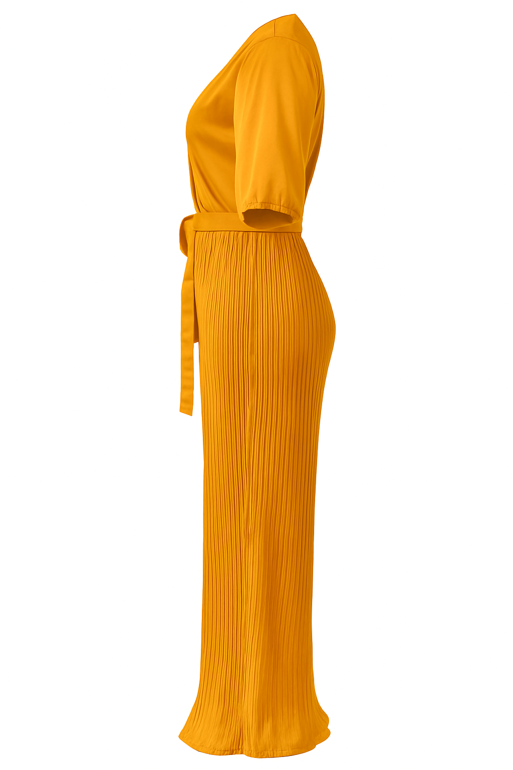 Elegant Pleated Wide-Leg Jumpsuit for Women | L–3XL | Luxury One-Piece Outfit