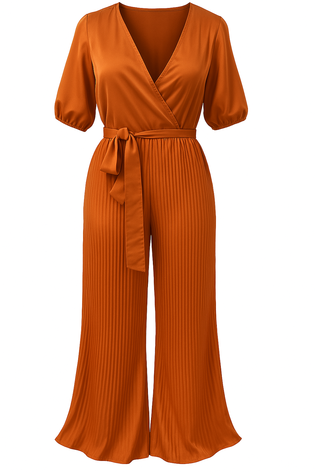 Elegant Pleated Wide-Leg Jumpsuit for Women | L–3XL | Luxury One-Piece Outfit