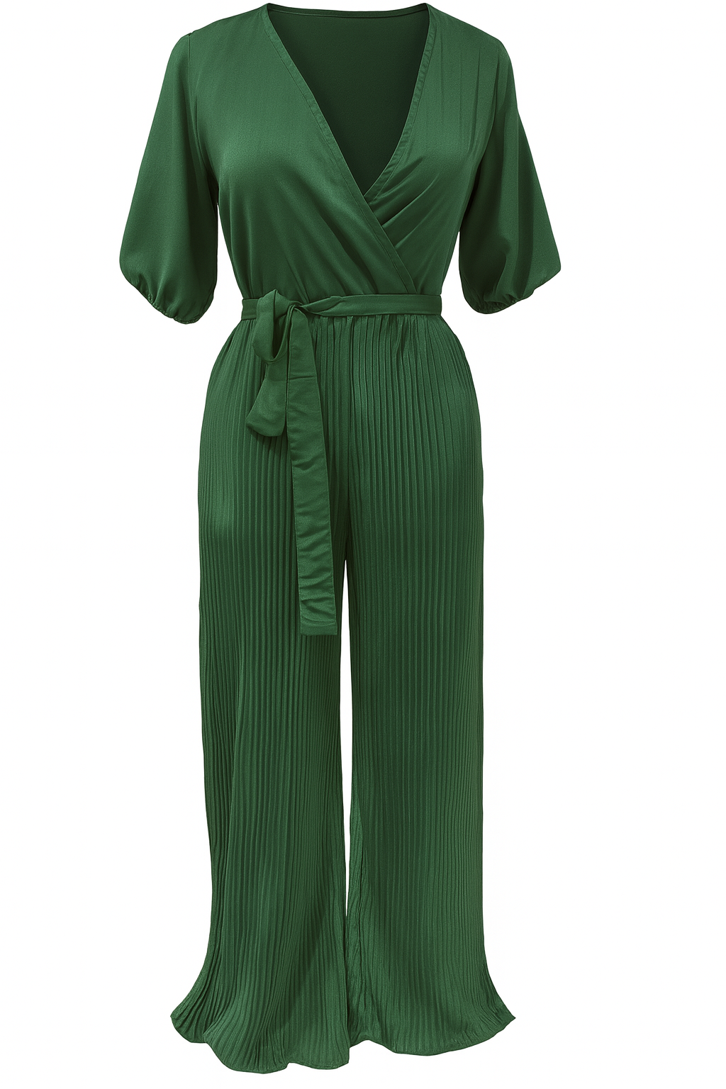 Elegant Pleated Wide-Leg Jumpsuit for Women | L–3XL | Luxury One-Piece Outfit