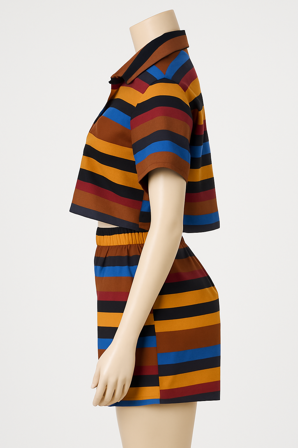 Crepe Two-Piece Crop Top & Shorts Set | Elegant Summer Outfit | Women’s Fashion