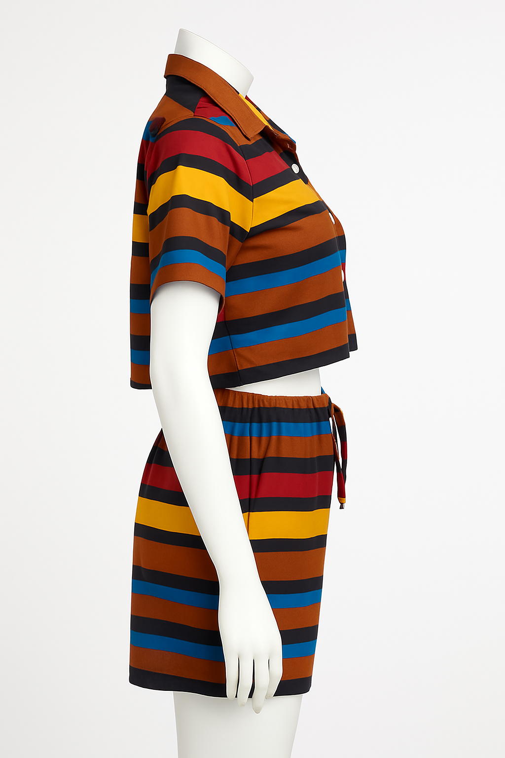 Crepe Two-Piece Crop Top & Shorts Set | Elegant Summer Outfit | Women’s Fashion