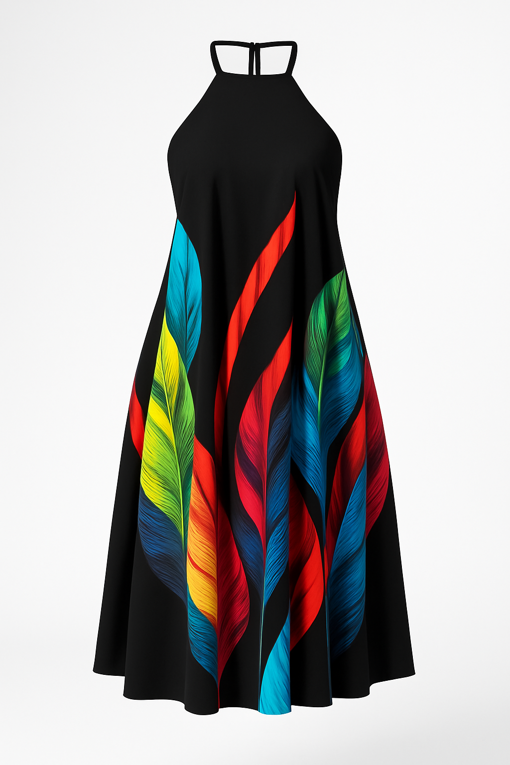 Women’s African Print Halter Maxi Dress – Vibrant Summer Style