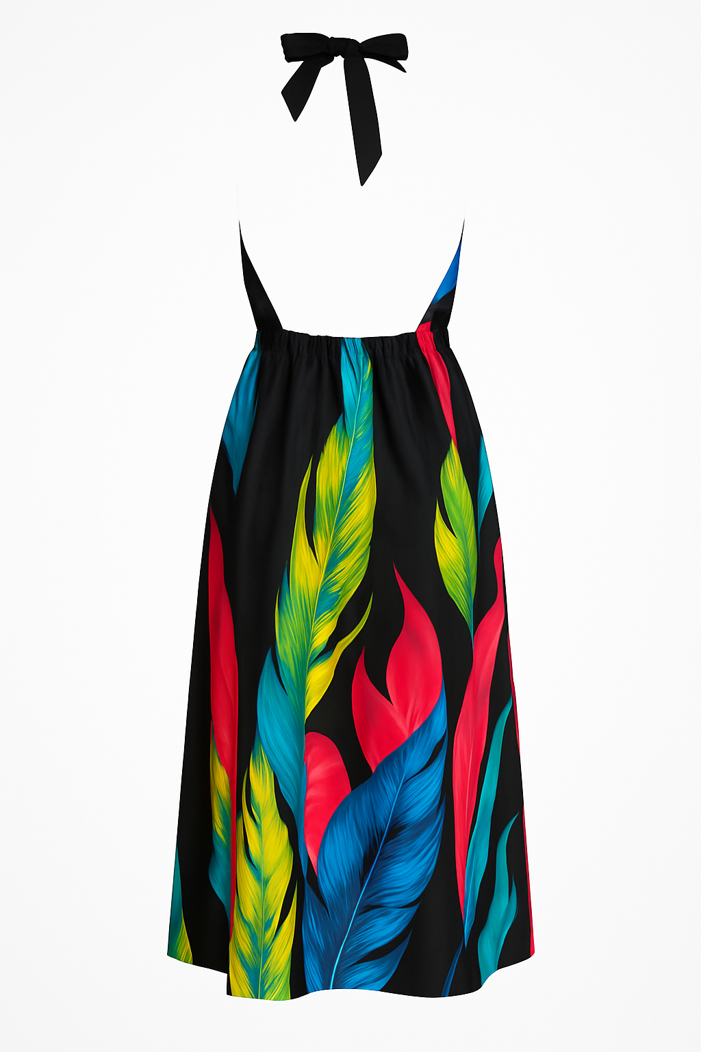 Women’s African Print Halter Maxi Dress – Vibrant Summer Style