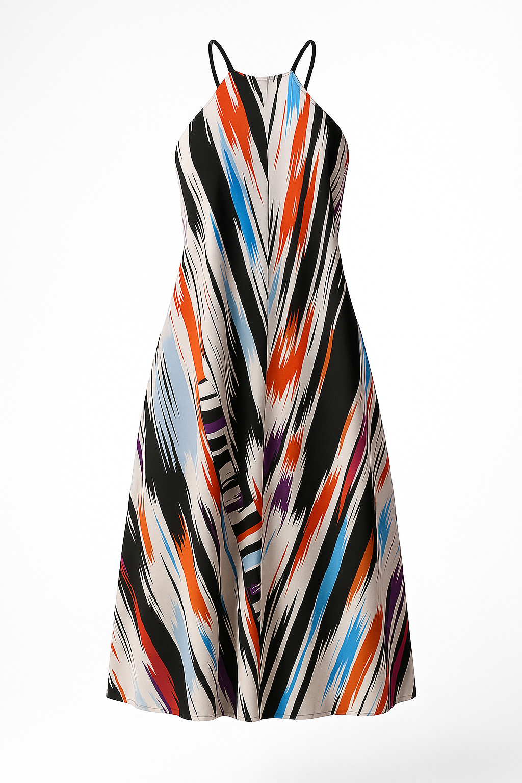 Women’s African Print Halter Maxi Dress – Vibrant Summer Style