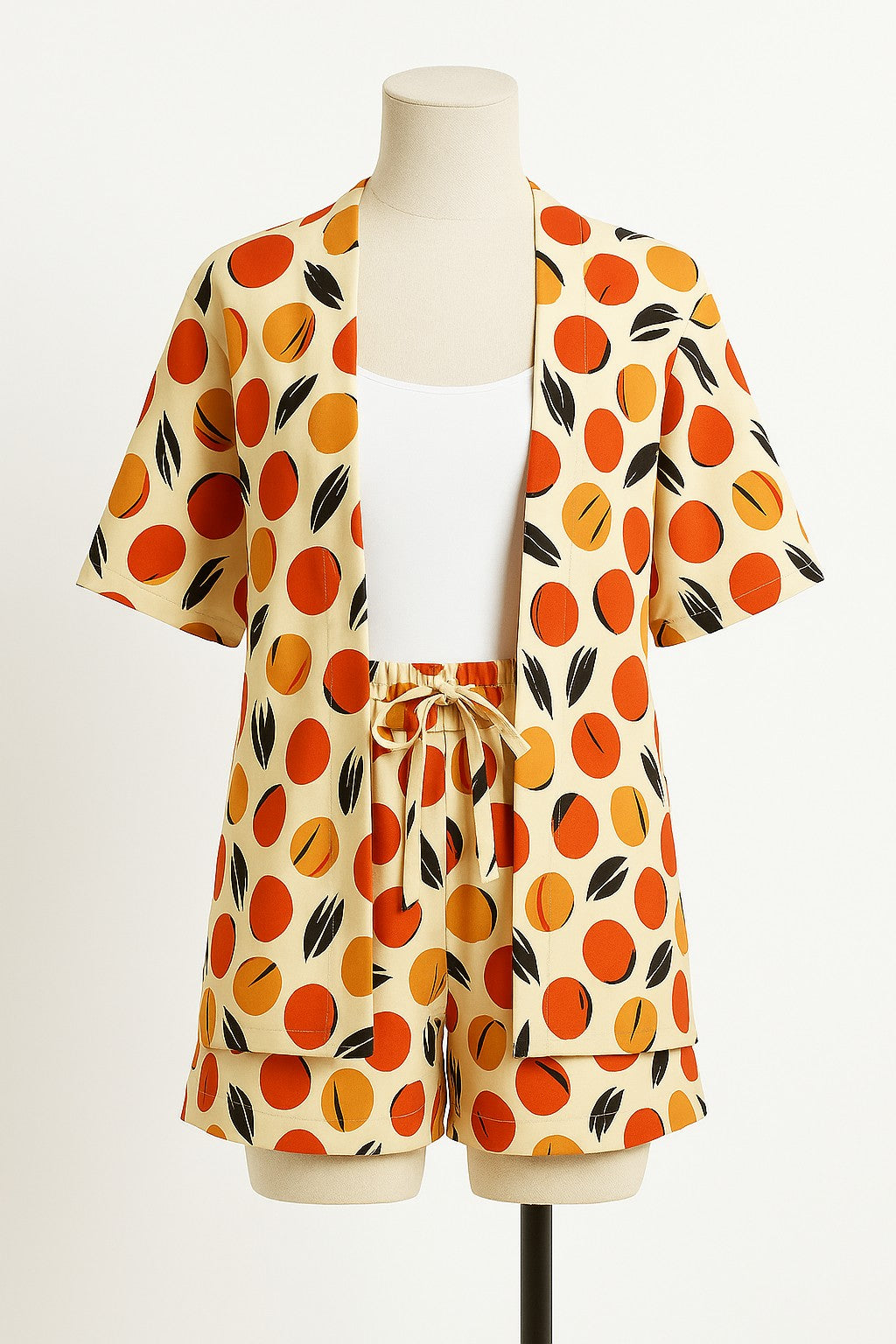 Elegant Crepe Kimono Short Set | Women’s Two-Piece Outfit | Classy Summer Co-Ord