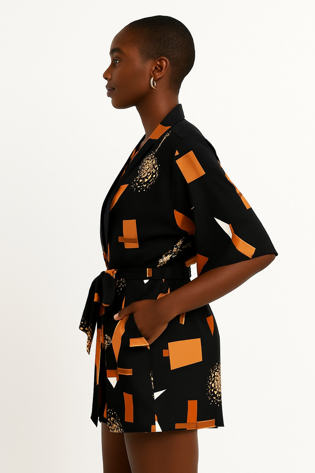 Elegant Crepe Kimono Short Set | Women’s Two-Piece Outfit | Classy Summer Co-Ord