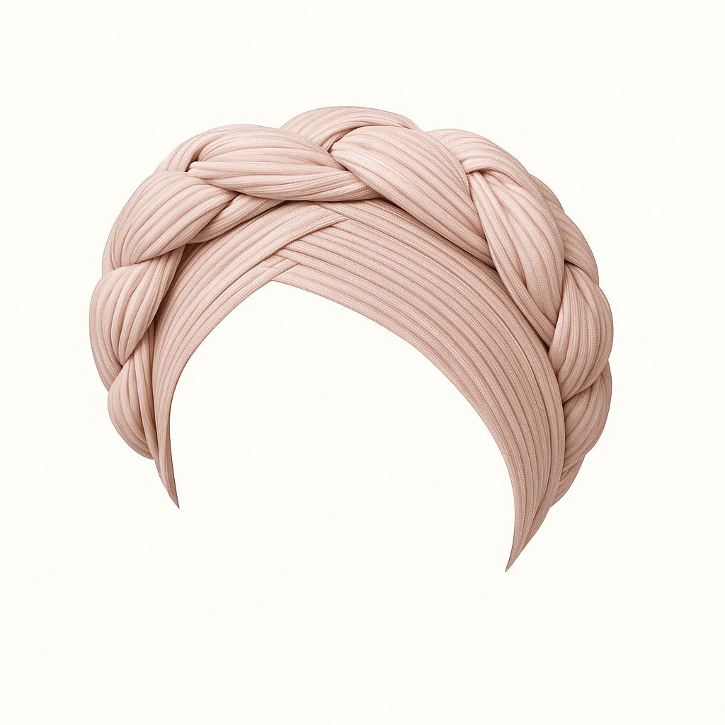 “Women’s Braided  Turban Headwrap – Luxury Ready-to-Wear Style”